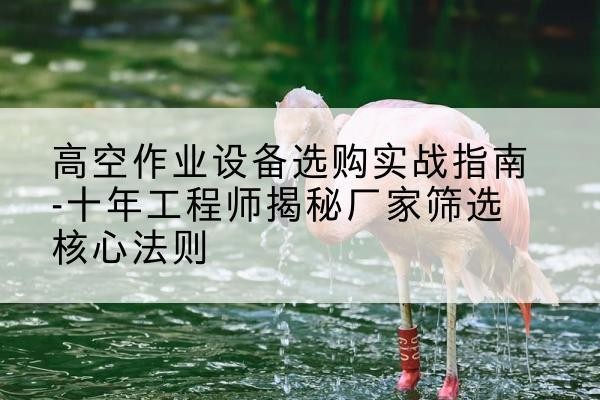 二道江剪叉式升降机厂家-高空作业设备选购实战指南-十年工程师揭秘厂家筛选核心法则